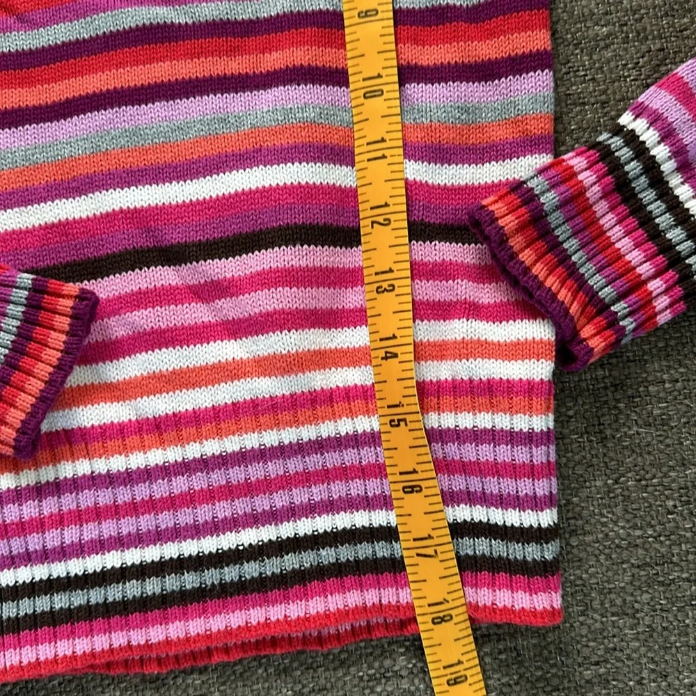 Old Navy Girls Pink 100% Cotton Size 8 Striped Sweater